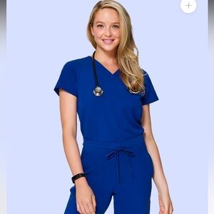 Mandala Scrubs Set Galaxy Blue